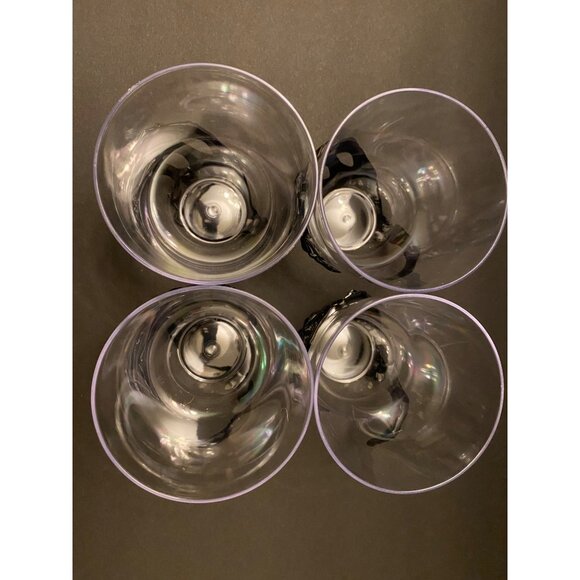 Set of 4 Metallic Silver look 3D Skeleton Hand Cups plastic Party Glasses 3-D - Picture 3 of 4